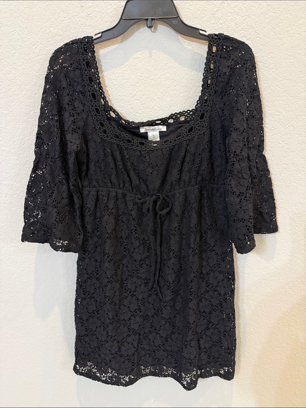Laundry by Design Black Lace Mini Dress